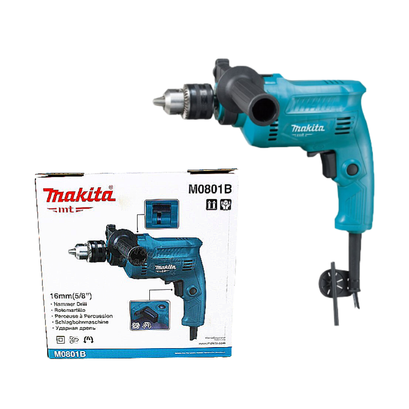 Makita สว่าน สว่านกระแทก มากีต้ารุ่น M0801B ขนาด 16 มม. กำลังไฟฟ้า 500 วัตต์ งานหนักซ้าย-ขวาได้ SHOP023.MAKITA.06.03