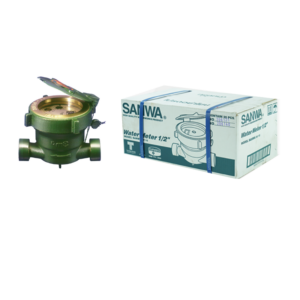 มิเตอร์น้ำ ซันวา SANWA มาตรวัดน้ำ ซันวา SANWA ขนาด 1/2 (4หุน) มิตเตอร์น้ำ มิดเตอร์น้ำ มิเตอน้ำ ทองเหลือง SANWA71
