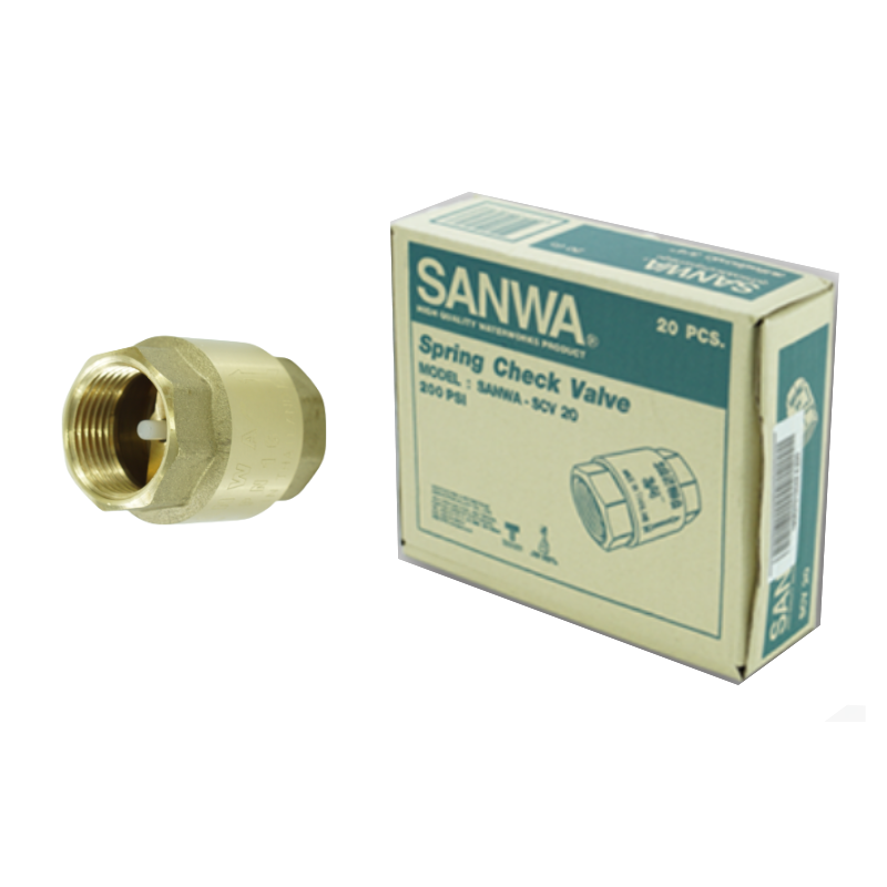 สปริงเช็ควาล์วซันวา SANWA ขนาด 3/4 (6หุน) สปริงฟุตวาวล์ สปริงฟุตวาว สปริงฟุตวาล ซันวา ซันว่า ทองเหลือง SANWA40