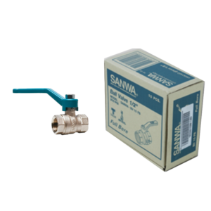 บอลวาล์วซันวา SANWA ขนาด 1/2 (สี่หุน) บอนวาว บอลวาว บอลวาล บอลวาวล์ บอนวาวล์ ซันวา ซันว่า ทองเหลือง SANWA13