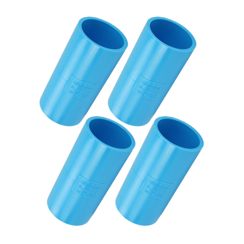 ข้อต่อหนา พีวีซี ข้อต่อตรงหนา พีวีซี ข้อต่อหนา PVC ข้อต่อตรง ขนาด 3/4" (6หุน) จำนวน 4 ชิ้น/แพ็ค : ดี.เอส.เอ.ไอ (DSAI) DSAI.SET.002