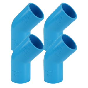 ข้องอ พีวีซี ข้องอพีวีซี ข้องอหนา PVC ข้องอPVC 45องศา ขนาด 2" (2 นิ้ว) จำนวน 4 ชิ้น/แพ็ค : ดี.เอส.เอ.ไอ (DSAI) DSAI.SET.032