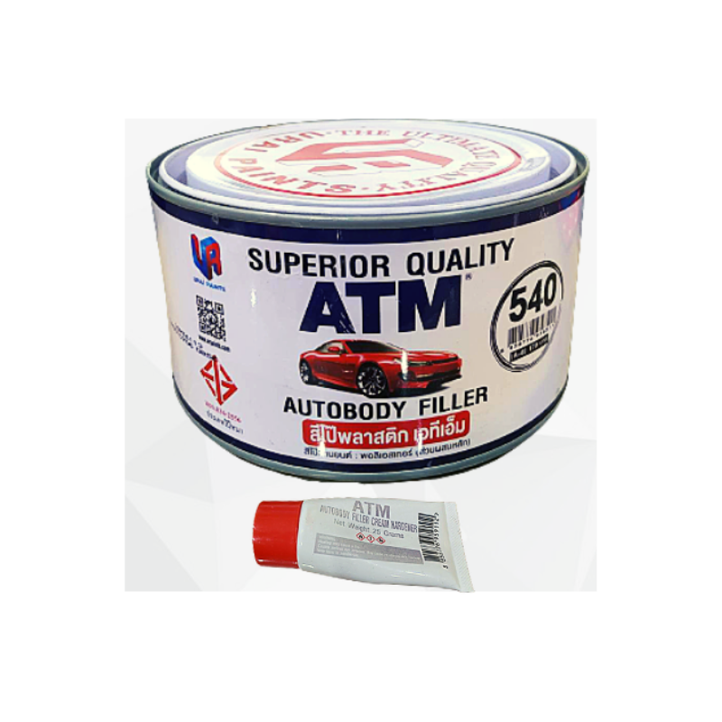 สีโป้วบาง เอทีเอ็ม (ATM Poly- Putty) สีโป้วพลาสติก ประเภทบาง No.540 สีแดง ขนาด 1 กก. ราคาถูก SHOP016.ATM.01.02