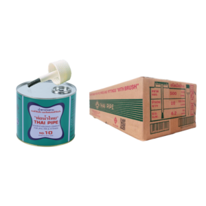 กาวน้ำไทย(มีแปรง) น้ำยาประสานท่อพีวีซีแข็ง ข้อต่อท่อPVC 500กรัม/g 10กระปุก/ลัง กาว กาวทาท่อ กาวประสานท่อ น้ำยาทาท่อ NTG.06