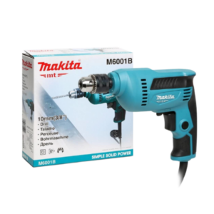 Makita สว่าน สว่านปรับรอบซ้าย-ขวา มากีต้ารุ่น M6001B ขนาด 3/8 นิ้ว(10มิล) กำลังไฟฟ้า 450 วัตต์ ใช้สำหรับเจาะไม้และโลหะ SHOP023.MAKITA.05.01