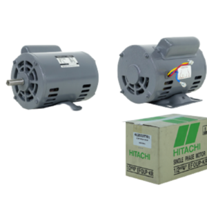 มอเตอร์ ฮิตาชิ HITACHI มอเตอร์ไฟฟ้า 1/2HP(0.40kw) 4Pole 1เฟส(220V) รุ่น EFOUP-KR คาปาซิเตอร์สตาร์ท 412003TT01 HIM04