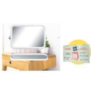 กระจกห้องน้ำ ชุดกระจกห้องน้ำ SET3ชิ้น รุ่นเหลี่ยม(ABS) ยี่ Vegarr รุ่น LW-999 ทรงเหลี่ยม SHOP026.Vegarr.01.01