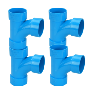 สามตาทีวาย 90 พีวีซี สามทางทีวาย90 พีวีซี สามทางทีวาย 90 PVC ขนาด 2" (2นิ้ว) จำนวน 4 ชิ้น/แพ็ค : ดี.เอส.เอ.ไอ (DSAI) DSAI.SET.155