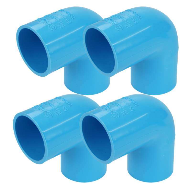 ข้องอ พีวีซี ข้องอพีวีซี ข้องอหนา PVC ข้องอPVC 90องศา ขนาด 2" (2นิ้ว) จำนวน 4 ชิ้น/แพ็ค : ดี.เอส.เอ.ไอ (DSAI) DSAI.SET.015