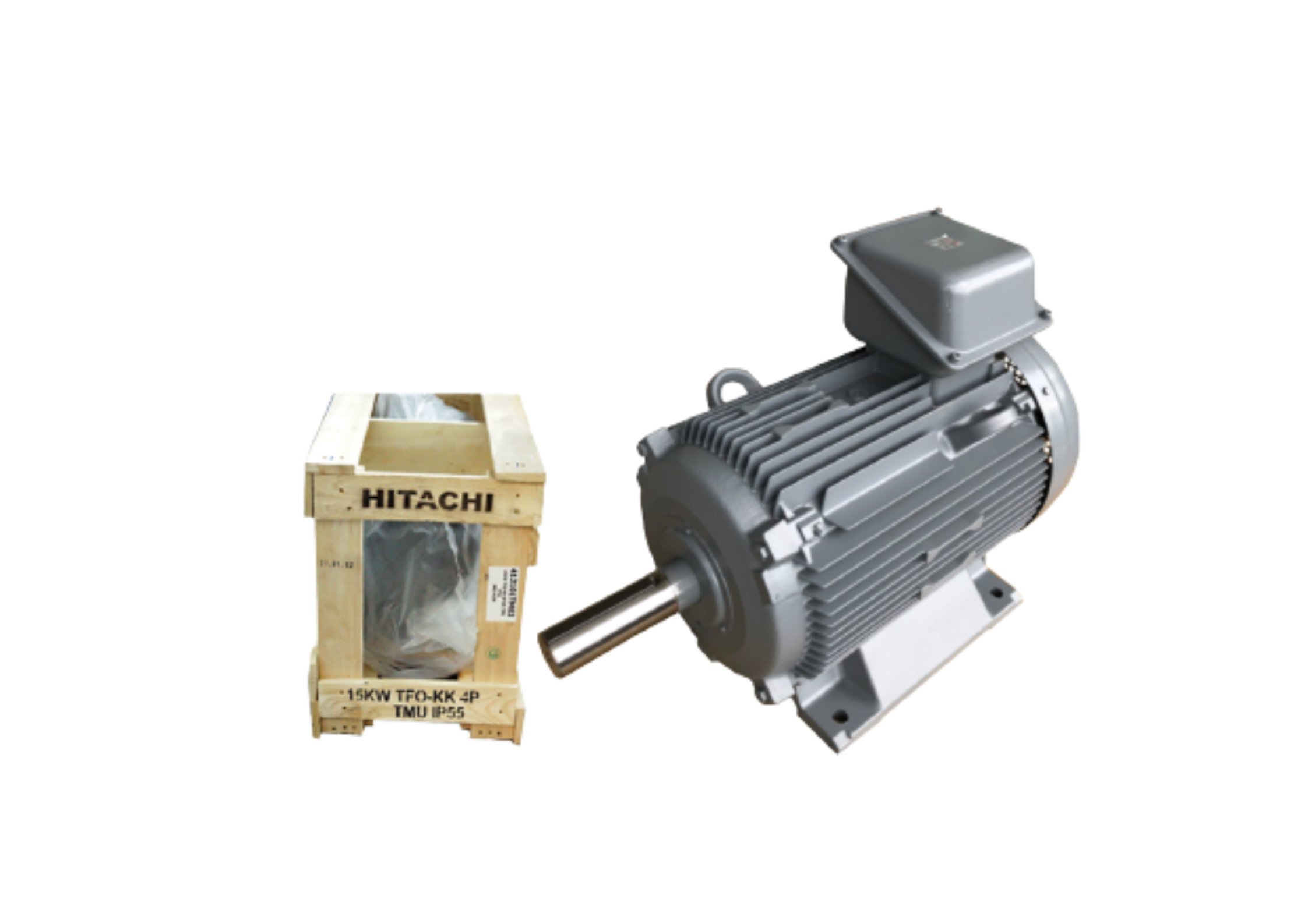 มอเตอร์ ฮิตาชิ HITACHI มอเตอร์ไฟฟ้า 20.0HP(15.00kw) 4Pole 3เฟส(380/415V) รุ่น TFO-KK ขาตั้ง 412101TM03 HIM22