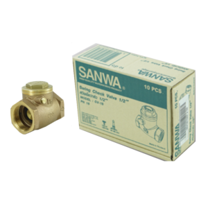 สวิงเช็ควาล์วซันวา SANWA ขนาด 1/2 (สี่หุน) สวิงเช็กวาว สวิงเช็วาวล์ สวิงเช็ควาว ซันวา ซันว่า ทองเหลือง SANWA22