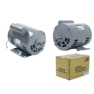 มอเตอร์ ฮิตาชิ HITACHI มอเตอร์ไฟฟ้า 1.0HP(0.75kw) 4Pole 1เฟส(220V) รุ่น EFOUP-KQ คาปาซิเตอร์สตาร์ท 412148HT01 HIM06