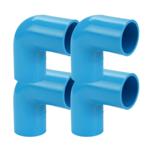 ข้องอ พีวีซี ข้องอพีวีซี ข้องอหนา PVC ข้องอPVC 90องศา ขนาด 1.1/2" (1นิ้วครึ่ง) จำนวน 4 ชิ้น/แพ็ค : ดี.เอส.เอ.ไอ (DSAI) DSAI.SET.014