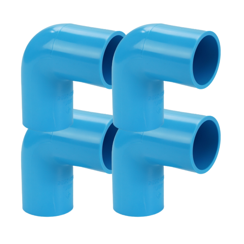 ข้องอ พีวีซี ข้องอพีวีซี ข้องอหนา PVC ข้องอPVC 90องศา ขนาด 1.1/2" (1นิ้วครึ่ง) จำนวน 4 ชิ้น/แพ็ค : ดี.เอส.เอ.ไอ (DSAI) DSAI.SET.014