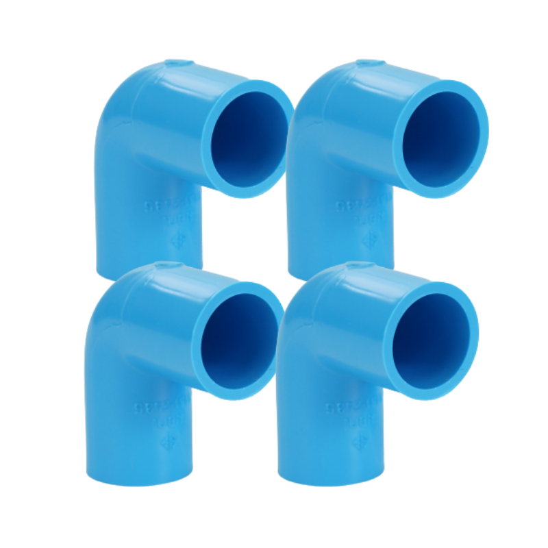 ข้องอ พีวีซี ข้องอพีวีซี ข้องอหนา PVC ข้องอPVC 90องศา 3/4" (หกหุน) จำนวน 4 ชิ้น/แพ็ค : ดี.เอส.เอ.ไอ (DSAI) DSAI.SET.011
