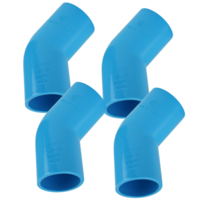 ข้องอ พีวีซี ข้องอพีวีซี ข้องอหนา PVC ข้องอPVC 45องศา ขนาด 1.1/2" (1นิ้วครึ่ง) จำนวน 4 ชิ้น/แพ็ค : ดี.เอส.เอ.ไอ (DSAI) DSAI.SET.031