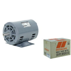มอเตอร์ ฮิตาชิ HITACHI มอเตอร์ไฟฟ้า 1/2HP(0.40kw) 4Pole 1เฟส(220V) รุ่น EFOUP-KT ไม่มีคาปาซิเตอร์ 412006TT01 HIM03