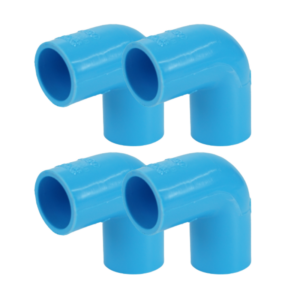 ข้องอ พีวีซี ข้องอพีวีซี ข้องอหนา PVC ข้องอPVC 90องศา ขนาด 1/2" (สี่หุน) จำนวน 4 ชิ้น/แพ็ค : ดี.เอส.เอ.ไอ (DSAI) DSAI.SET.010