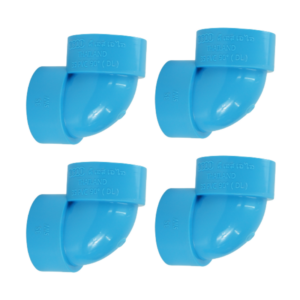 ข้องอบาง90 พีวีซี ข้องอ90บางพีวีซี ข้องอบาง90PVC ขนาด 1.1/2" (1นิ้ว ครึ่ง) จำนวน 4 ชิ้น/แพ็ค : ดี.เอส.เอ.ไอ (DSAI) DSAI.SET.138