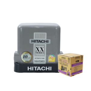 ปั๊มน้ำฮิตาชิ Hitachi ชนิดแรงดันคงที่ รุ่น WM-P250XX ขนาด 250 วัตต์ ปั๊มน้ำราคาถูก ถังเหลี่ยม WM-P250XX