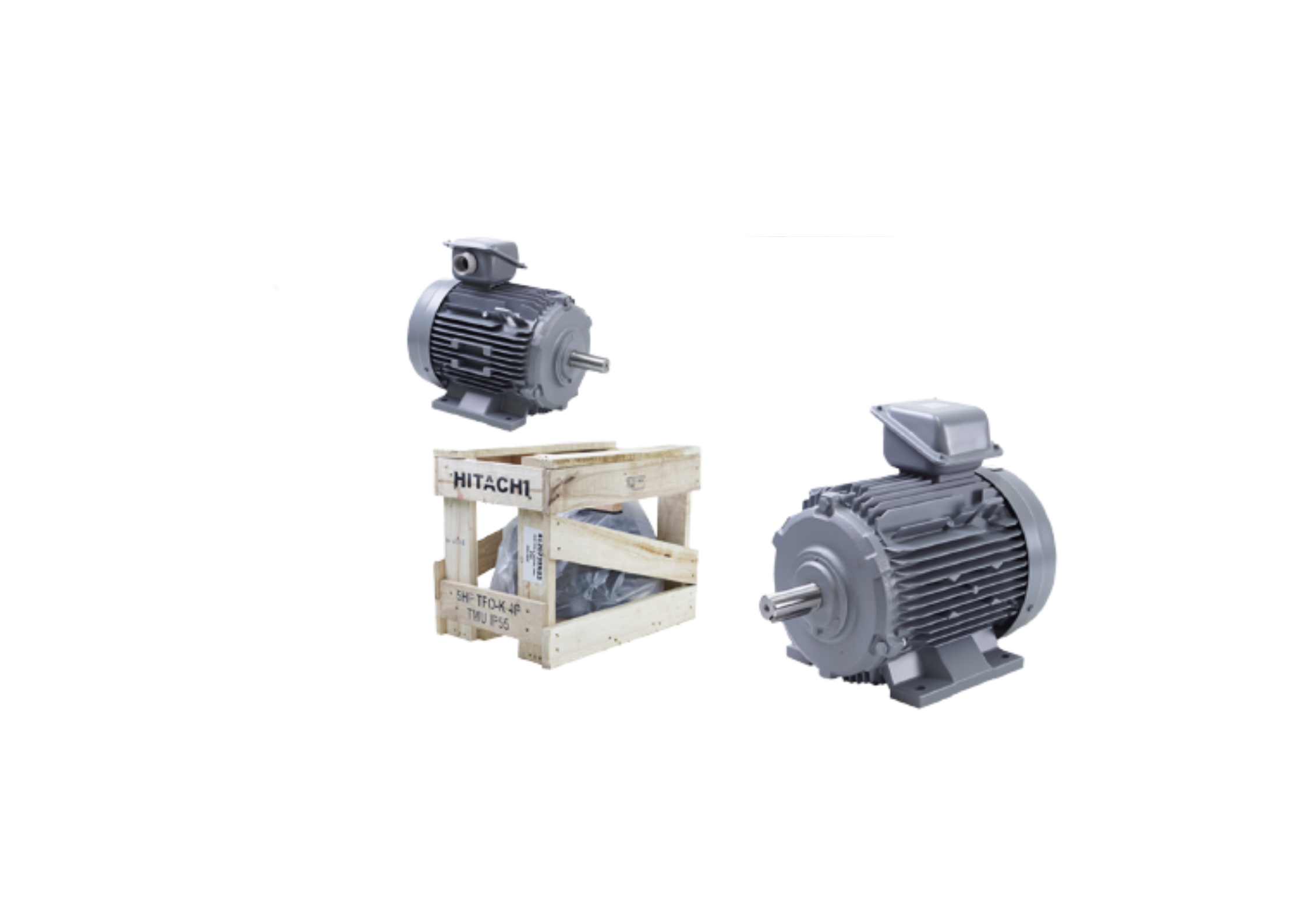 มอเตอร์ ฮิตาชิ HITACHI มอเตอร์ไฟฟ้า 2.0HP(1.50kw) 4Pole 3เฟส(220/380V) รุ่น TFO-K ขาตั้ง 412071TM03 HIM16