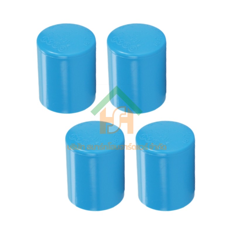 ฝาครอบ พีวีซี ฝาครอบพีวีซี ฝาครอบ PVC ฝาครอบPVC ขนาด 1/2" (4 หุน) จำนวน 4 ชิ้น/แพ็ค : ดี.เอส.เอ.ไอ (DSAI) DSAI.SET.081