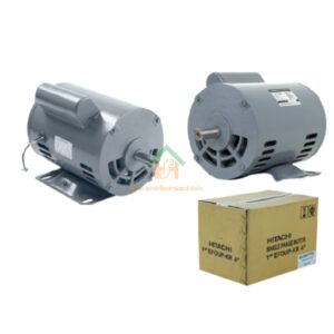 มอเตอร์ ฮิตาชิ HITACHI มอเตอร์ไฟฟ้า 1.0HP(0.75kw) 4Pole 1เฟส(220V) รุ่น EFOUP-KQ คาปาซิเตอร์สตาร์ท 412148HT01 HIM06