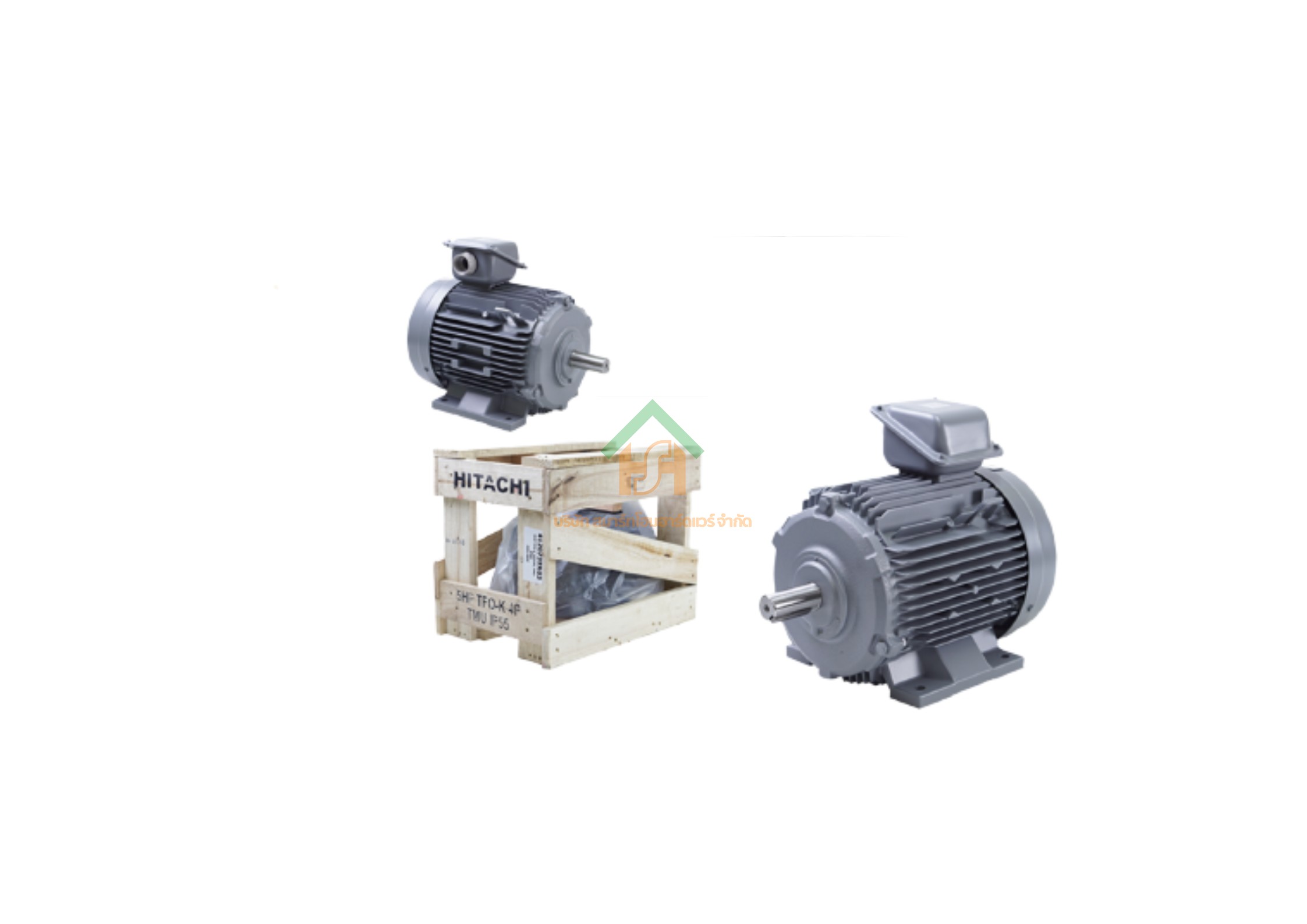 มอเตอร์ ฮิตาชิ HITACHI มอเตอร์ไฟฟ้า 2.0HP(1.50kw) 4Pole 3เฟส(220/380V) รุ่น TFO-K ขาตั้ง 412071TM03 HIM16