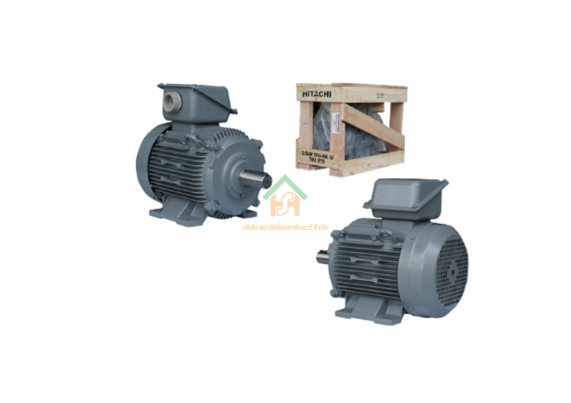 มอเตอร์ ฮิตาชิ HITACHI มอเตอร์ไฟฟ้า 10.0HP(7.50kw) 4Pole 3เฟส(380/415V) รุ่น TFO-KKขาตั้ง 412108TM03 HIM20