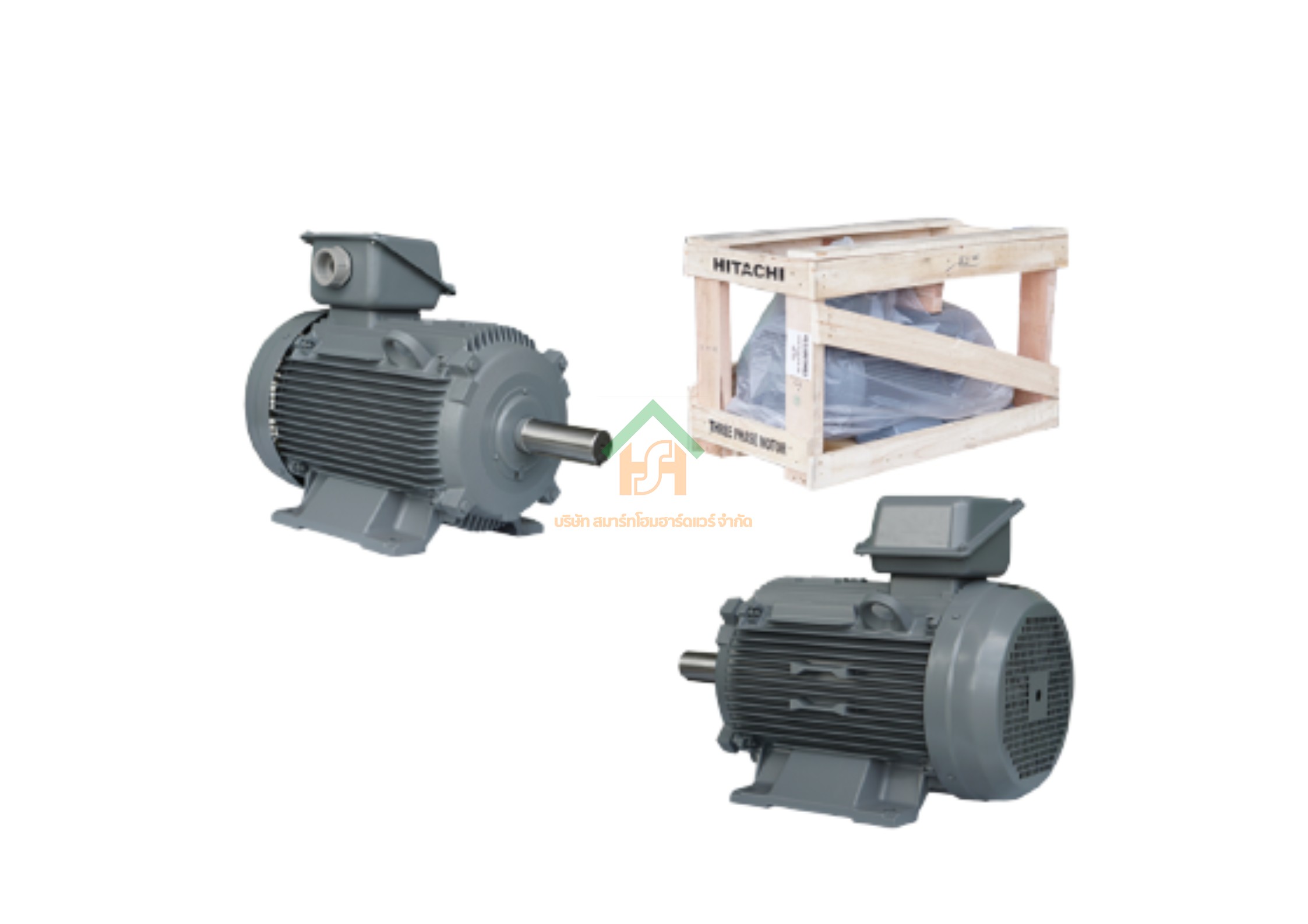 มอเตอร์ ฮิตาชิ HITACHI มอเตอร์ไฟฟ้า 15.0HP(11.00kw) 4Pole 3เฟส(380/415V) รุ่น TFO-KK ขาตั้ง 412100TM03 HIM21