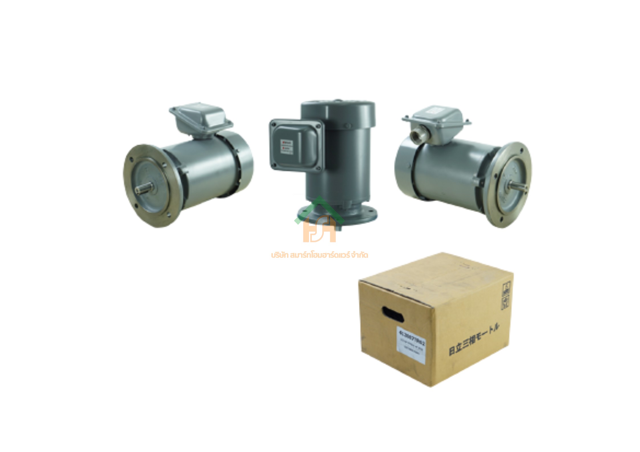 มอเตอร์ ฮิตาชิ HITACHI มอเตอร์ไฟฟ้า 1/2HP(0.40kw) 4Pole 3เฟส(220/380V) รุ่น VTFO-K หน้าจาน 412087TR02 HIM35