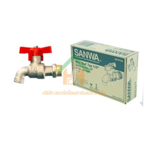 ก๊อกซันวา SANWA มินิก๊อก ขนาด 1/2 (สี่หุน) ก๊อก ก้อก ก๊อกน้ำ กอกน้ำ ก้อกน้ำ ซันวา ซันว่า ทองเหลือง ทองเหลือง SANWA03
