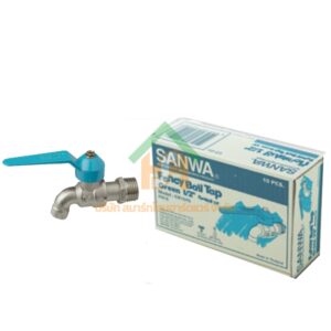 ก๊อกซันวา SANWA แฟนซีสีเขียว ขนาด 1/2 (สี่หุน) ก๊อก ก้อก ก๊อกน้ำ กอกน้ำ ก้อกน้ำ ซันวา ซันว่า ทองเหลือง SANWA08