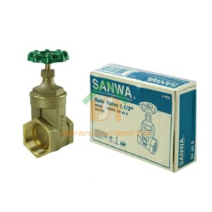 ประตูน้ำ ซันวา SANWA ขนาด 1 1/2 (1นิ้วครึ่ง) ปะตูน้ำ ประตูน่ำ ปะตูน่ำ ปะตูน้าม ซันวา ซันว่า ทองเหลือง SANWA57