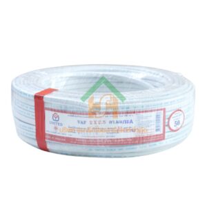 สายไฟ united สายไฟยูไนเต็ด รุ่น VAF 2 x 2.5 300V / 500V ยาว 50 เมตร สีขาว หุ้มฉนวน PVC ของแท้100%