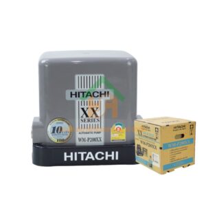ปั๊มน้ำฮิตาชิ Hitachi ชนิดแรงดันคงที่ รุ่น WM-P200XX ขนาด 200 วัตต์ ปั๊มน้ำราคาถูก ถังเหลี่ยม WM-P200XX