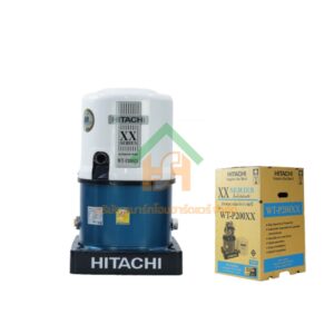 ปั๊มน้ำฮิตาชิ Hitachi ชนิดแรงดัน รุ่น WT-P200XX ขนาด 200 วัตต์ ปั๊มน้ำราคาถูก ถังกลม WT-P200XX