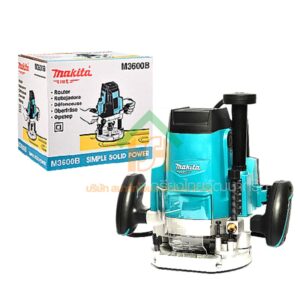 MAKITAเครื่องเร้าเตอร์ไฟฟ้า รุ่น M3600B หัวจับดอก 1/2 นิ้ว (12 มม.) กำลังไฟที่ใช้ 1,650 วัตต์ ตัดไม้ ตัดพลาสติก งานหนัก SHOP023.MAKITA.22.01